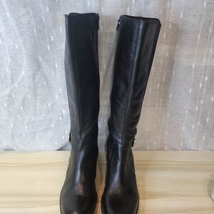 Naturalizer Black Leather Knee-High Riding K8Boots